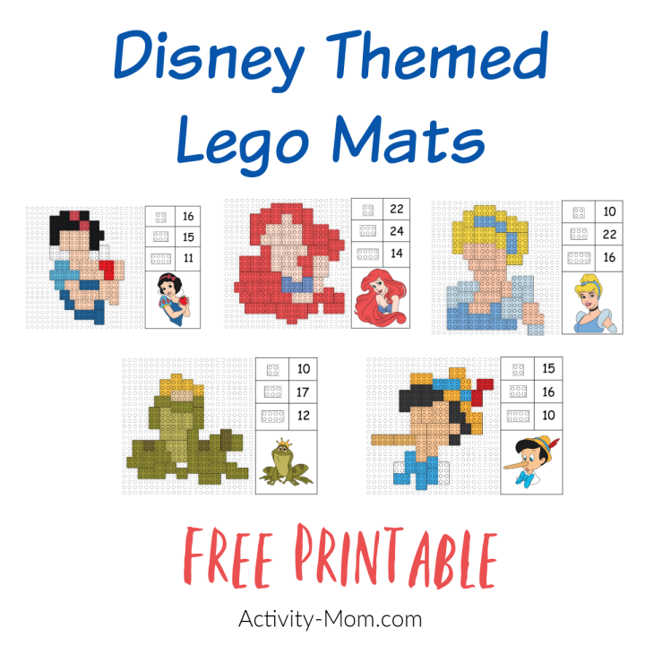 Free Printable Disney Lego Mats for Kids